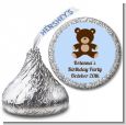Teddy Bear - Hershey Kiss Birthday Party Sticker Labels thumbnail