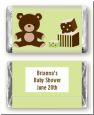 Teddy Bear Neutral - Personalized Baby Shower Mini Candy Bar Wrappers thumbnail