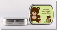 Teddy Bear Neutral - Personalized Baby Shower Mint Tins