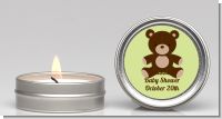 Teddy Bear Neutral - Baby Shower Candle Favors