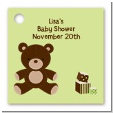 Teddy Bear Neutral - Personalized Baby Shower Card Stock Favor Tags