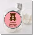 Teddy Bear Pink - Personalized Baby Shower Candy Jar thumbnail
