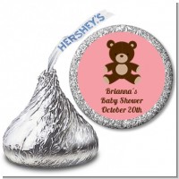 Teddy Bear Pink - Hershey Kiss Baby Shower Sticker Labels