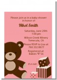 Teddy Bear Pink - Baby Shower Petite Invitations