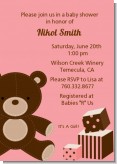 Teddy Bear Pink - Baby Shower Invitations