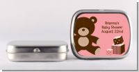 Teddy Bear Pink - Personalized Baby Shower Mint Tins