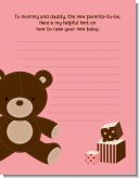 Teddy Bear Pink - Baby Shower Notes of Advice