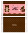 Teddy Bear Pink - Personalized Popcorn Wrapper Baby Shower Favors thumbnail