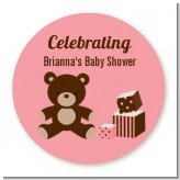 Teddy Bear Pink - Personalized Baby Shower Table Confetti