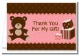 Teddy Bear Pink - Baby Shower Thank You Cards thumbnail