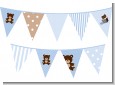 Teddy Bear Blue - Baby Shower Themed Pennant Set thumbnail