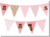 Teddy Bear Pink - Baby Shower Themed Pennant Set