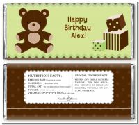 Teddy Bear - Personalized Birthday Party Candy Bar Wrappers