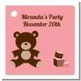 Teddy Bear Pink - Personalized Baby Shower Card Stock Favor Tags thumbnail