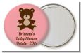 Teddy Bear Pink - Personalized Baby Shower Pocket Mirror Favors thumbnail