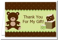 Teddy Bear - Birthday Party Thank You Cards