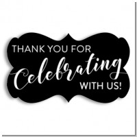 Thank You For Celebrating - Decorative Personalized Baby Shower Sticker Labels