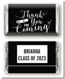 Thank You For Coming Black - Personalized Graduation Party Mini Candy Bar Wrappers