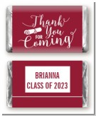 Thank You For Coming Magenta - Personalized Graduation Party Mini Candy Bar Wrappers