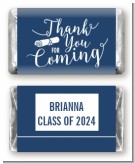 Thank You For Coming Navy Blue - Personalized Graduation Party Mini Candy Bar Wrappers