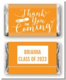 Thank You For Coming Orange - Personalized Graduation Party Mini Candy Bar Wrappers