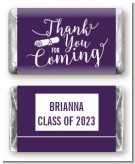 Thank You For Coming Purple - Personalized Graduation Party Mini Candy Bar Wrappers