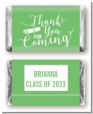 Thank You For Coming Sage - Personalized Graduation Party Mini Candy Bar Wrappers