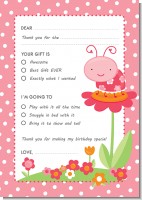 Modern Ladybug Pink - Birthday Party Fill In Thank You Cards