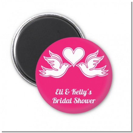 The Love Birds - Personalized Bridal Shower Magnet Favors