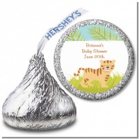 Tiger - Hershey Kiss Baby Shower Sticker Labels