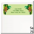 Luau Tiki - Birthday Party Return Address Labels thumbnail