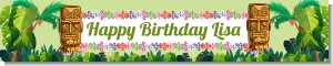 Luau Tiki - Personalized Birthday Party Banners