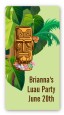 Luau Tiki - Custom Rectangle Birthday Party Sticker/Labels thumbnail