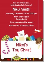 Toy Chest - Birthday Party Invitations