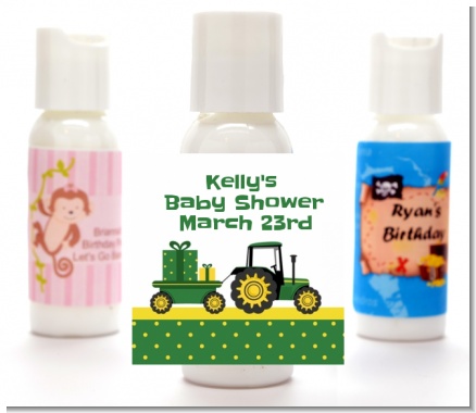Tractor Truck - Personalized Baby Shower Lotion Favors
