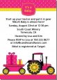 Tractor Truck Pink - Baby Shower Invitations thumbnail