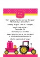 Tractor Truck Pink - Baby Shower Petite Invitations thumbnail
