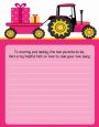 Tractor Truck Pink - Baby Shower Notes of Advice thumbnail