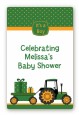 Tractor Truck - Custom Large Rectangle Baby Shower Sticker/Labels thumbnail