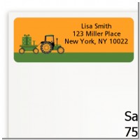Tractor Truck - Baby Shower Return Address Labels
