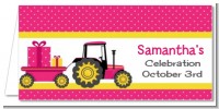 Tractor Truck Pink - Personalized Baby Shower Place Cards