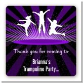 Trampoline - Square Personalized Birthday Party Sticker Labels