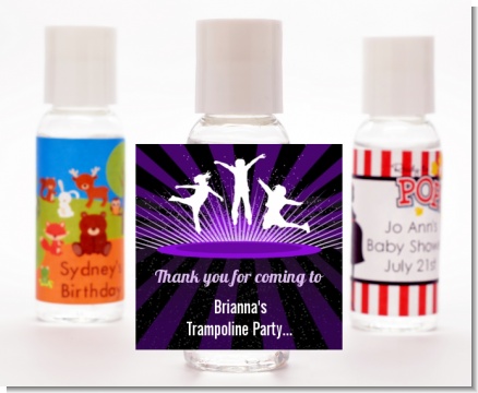 Trampoline - Personalized Birthday Party Hand Sanitizers Favors
