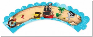 Pirate Treasure Map - Birthday Party Cupcake Wrappers