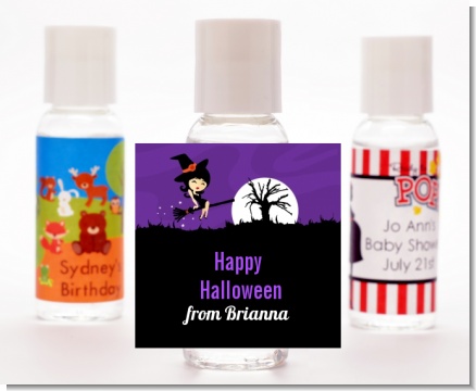 Trendy Witch - Personalized Halloween Hand Sanitizers Favors
