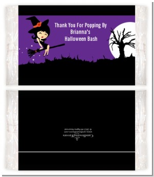 Trendy Witch - Personalized Popcorn Wrapper Halloween Favors
