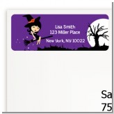 Trendy Witch - Halloween Return Address Labels