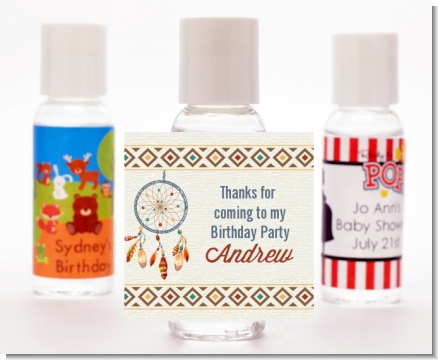 Dream Catcher - Personalized Birthday Party Hand Sanitizers Favors