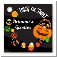 Trick or Treat Candy - Personalized Halloween Card Stock Favor Tags