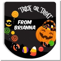 Trick or Treat Candy - Personalized Hand Sanitizer Sticker Labels